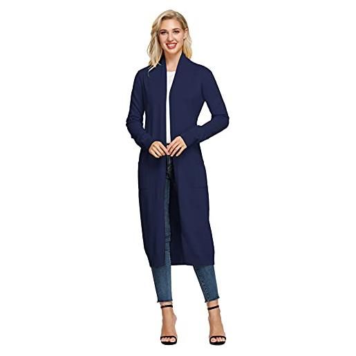 Grace karin cardigan da donna casual aperto sul davanti lavorato a maglia con tasche