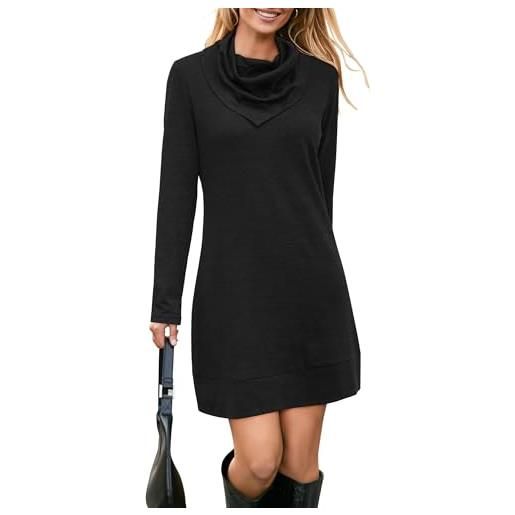 STYLEWORD abito lavorato a maglia abito maglione a maniche lunghe da donna abito invernale caldo abito a tunica per l'autunno inverno