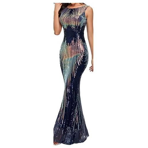 Daikascbny abito donna cocktail vintage ruffled da sera grazia confortevole cocktail party eleganti formale lunghi cerimonia abito da donna senza manica vestito donna elegante