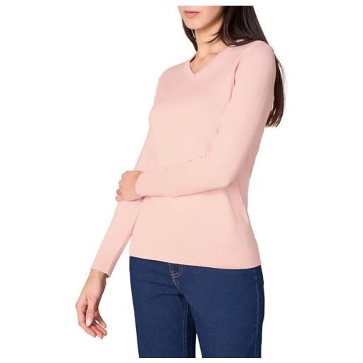 Goldenpoint donna maglia rasata con scollo a v e manica lunga in misto viscosa