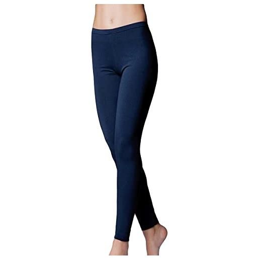 JADEA 3 leggings pantacollant donna 4192 morbido cotone elasticizzato, blu, m