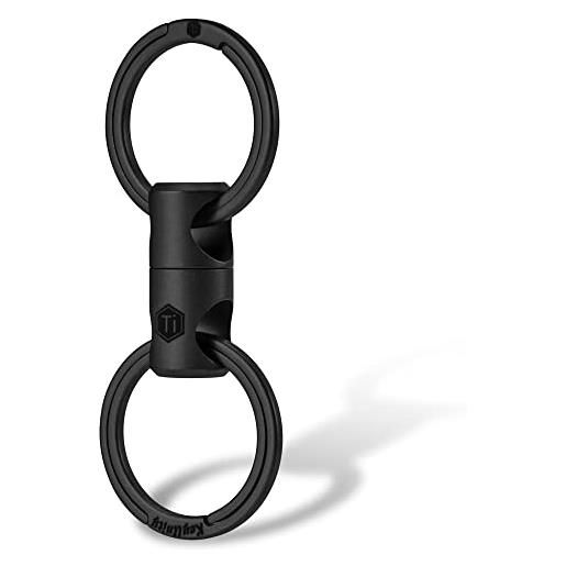 KeyUnity ka15 connettore portachiavi girevole a doppia estremità, organizzatore di chiavi girevole in titanio linker per moschettone, campanello a vento, pianta, accessorio fai-da-te