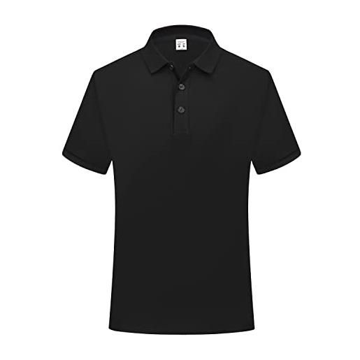 HomyComy polo da uomo manica corta tennis golf sportivo estiva t shirt 100% cotone