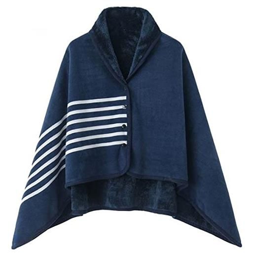 WINKEEY poncho delle donne, mantello caldo invernale, maglia cape cardigan per le donne, wrap open front cape, coperta calda invernale, coperta in pile spessa