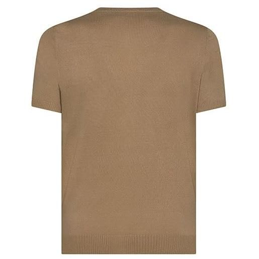 Cashmere Zone cz - t-shirt uomo jersey cotone maglia polo elegante slim fit maglietta classica traspirante manica corta casual raffinata (beige, xl)