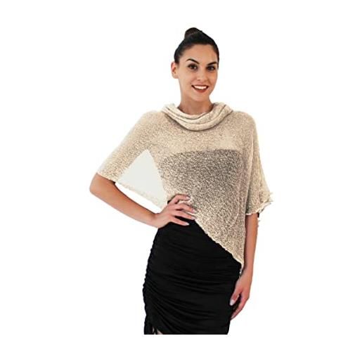 creazioni unique poncho coprispalle da donna elegante da cerimonia o sera - poncho donna estivo e primaverile in rete di viscosa termica profumato con essenza di fiore di ciliegio