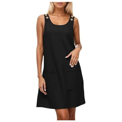 Generico abiti estivi donna abito estivo abitino lino abitini curvy leggero vestiti prendisole casual vestitino elegante larghi vestito tubino spiaggia chemisier