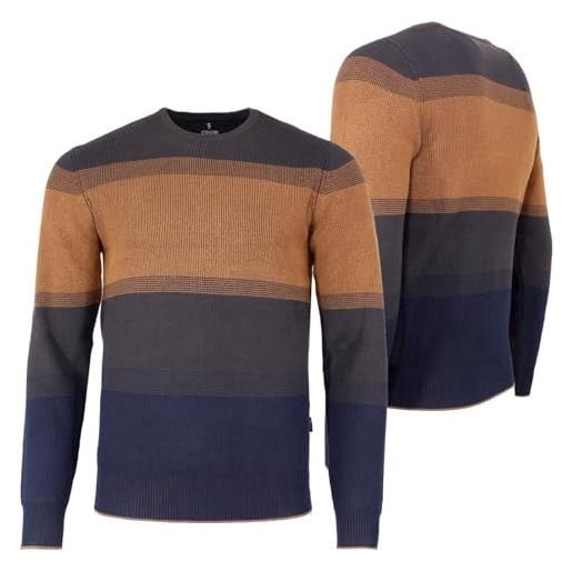 Coveri maglione uomo girocollo invernale a fasce moving m l xl xxl 3xl