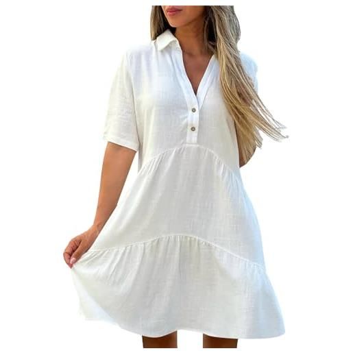 Cocila offerte outlet vestito bianco estate abbigliamento mare donna curvy vestiti cerimonia donna eleganti abito lino donna taglie forti abbigliamento curvy elegante mio ordine in offerta