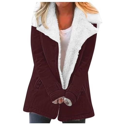 Cocila cappotto chesterfield vino donna corto [na] invernale