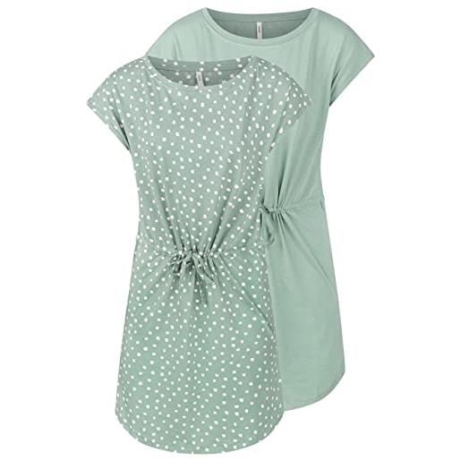 ONLY onlmay s/s dress - mini abito estivo da donna, confezione da 2 pezzi, xs s m l xl xxl a righe nere 100% cotone