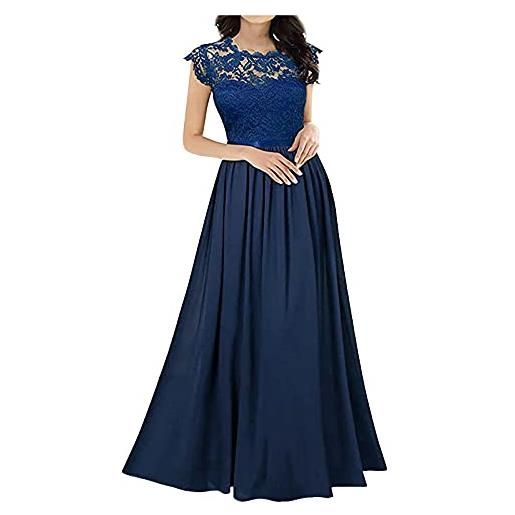 Daikascbny vestito donna elegante formale abiti sposa plissettato spalla abito da cocktail classico di cerimonia eleganti banchetto senza manica abito da sera abiti da cerimonia donna lunghi eleganti