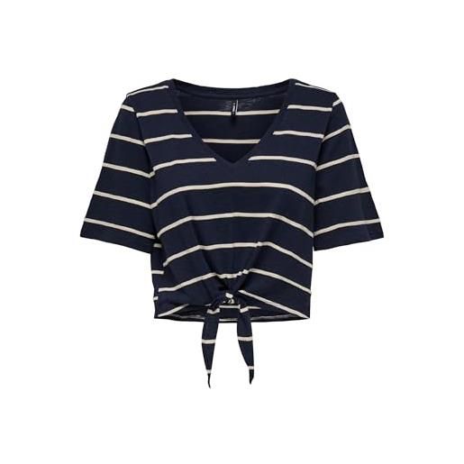 ONLY onlsummer s/s v-neck knot top jrs, blazer blu marine, xs