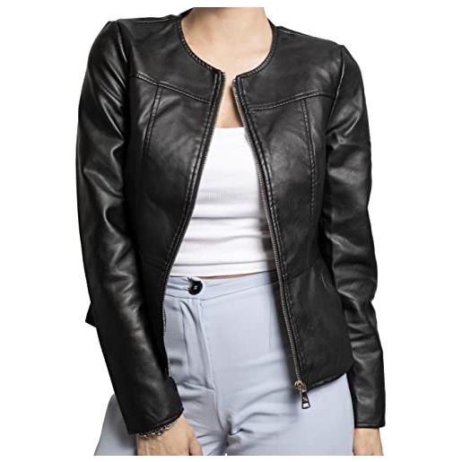 QUEEN HELENA giacca in ecopelle alla coreana giubbotto corto giacchetta leggera casual biker donna y3002