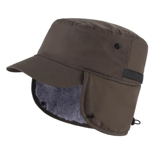 Magracy cappello da baseball invernale da uomo per esterni con visiera, caldo, cappello con paraorecchie da cacciatore, cappello da caccia, verde militare, taglia unica