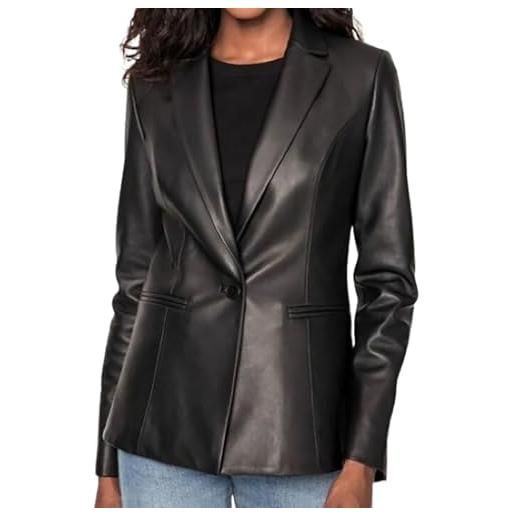 AAOutfitz giacca da donna in vera pelle nera