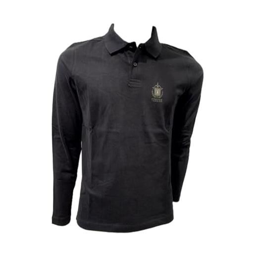 Aeronautica Militare polo po1886 frecce tricolori da uomo, maglia, camicia, manica lunga (it, testo, 3xl, regular, regular, nero)