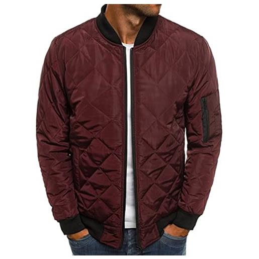 HAOLEI piumino uomo invernale giacca uomo imbottita classics piumino ripiegabile imbottita montagna cerniera elegante cappotto corto leggero e isolato casual comodo con zip e cappuccio giacca elegante