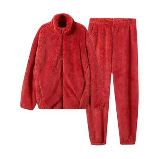 Generic abito pantalone donna con cappuccio per inverno giacca e calzoni coordinati tinta unita media lunghezza fodera in pile caldo elegante casual