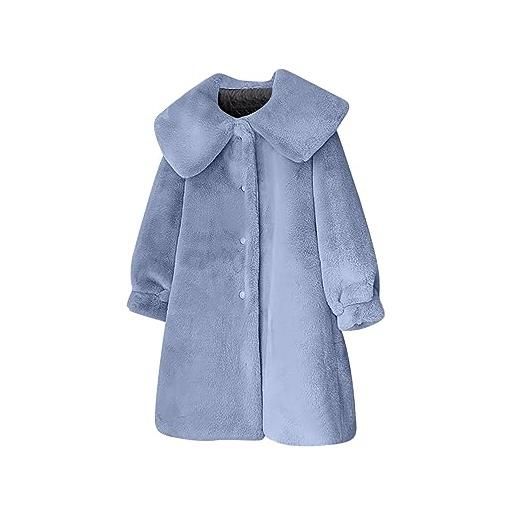 WOXIHUAN donna cappotto lungo in pelliccia sintetica elegante giacca maniche lungo giubbotto invernale parka pelliccia ecologica giacca a vento donna autunno ispessimento termico parka cappotti giacche