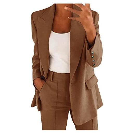 Generico completo donna elegante tailleur blazer completa completo tailleur pantaloni e giacca taglie forti da cerimonia tailleurs pantalone estivo curvy ufficio e lavoro tuta due pezzi 2026
