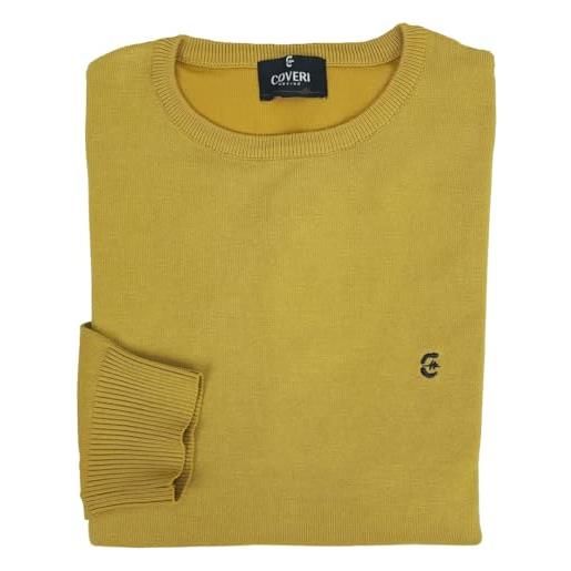 Coveri maglia maglione pullover uomo slim fit girocollo colorato m l xl xxl (xxl - senape)