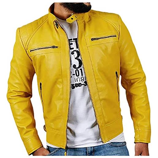 AAOutfitz giacca in pelle - cafe racer giacca in pelle uomo