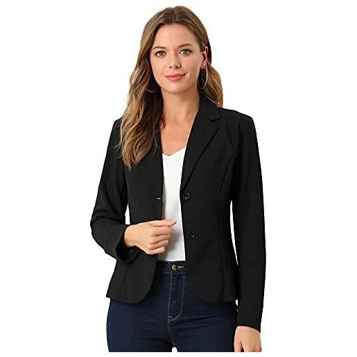Allegra K donna blazer da lavoro ufficio maniche lunghe giacca abito