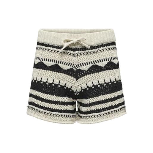 ONLY shorts onlmerida life mw pantaloncini knt, natur, l donna