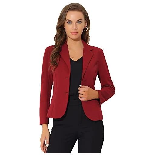 Allegra K donna blazer da lavoro ufficio maniche lunghe giacca abito