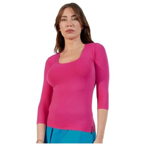 BeGood maglia donna manica tre quarti soft touch modellante in dermofibra cosmetics. Tessuto innovativo traspirante e comfortevole. Tonifica e idrata la pelle