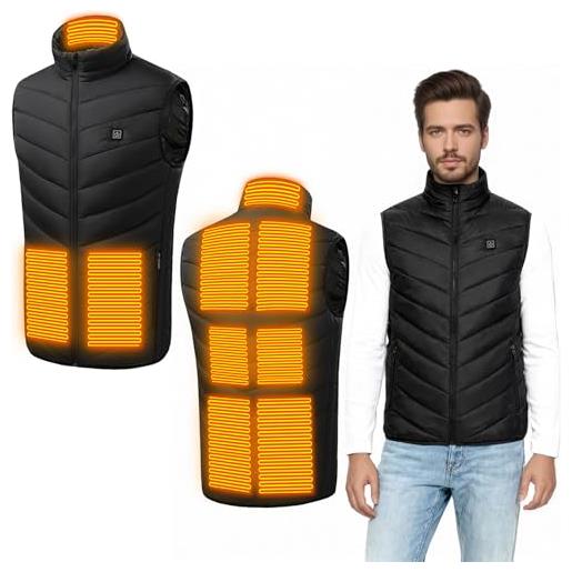 Herbst gilet riscaldabile da uomo e donna, con 9 zone di riscaldamento, 3 temperature regolabili, gilet termico, unisex riscaldato, giacca riscaldabile, per sport invernali, attività all'aperto