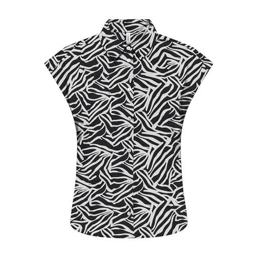 ONLY onlnova life vis s/s clay shirt aop, nero, xl