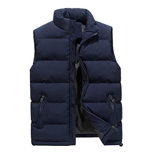 Generico gilet uomo lavoro invernale leggera caldo smanicato cappotto antivento sportiva senza maniche giacca softshell senza cappuccio casual taglie forti piumino cotone trapuntato giubbino elegante imbottito