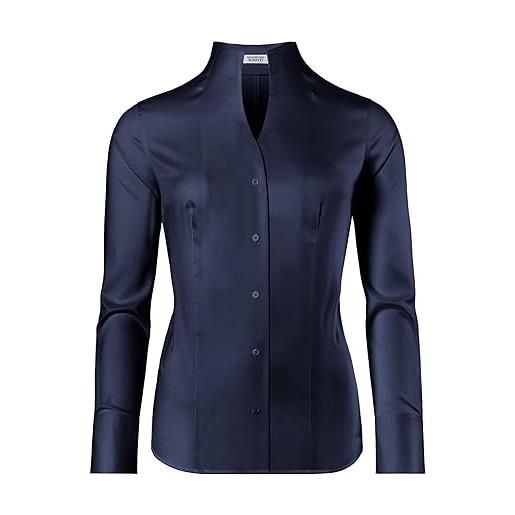 Vincenzo Boretti blusa, modern-fit/taglio abbastanza aderente, colletto alto, morbido twill - facile da stirare blu scuro 38
