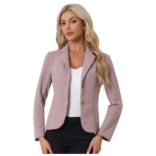 Allegra K donna blazer da lavoro ufficio maniche lunghe giacca abito