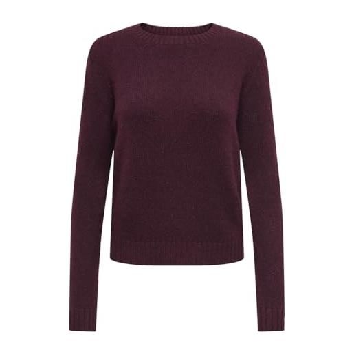 JDY jacqueline de yong - maglione da donna JDYsilja, maroon banner, xs