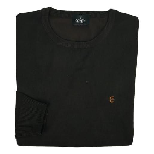 Coveri maglia maglione pullover uomo slim fit girocollo colorato m l xl xxl (xxl - moro)