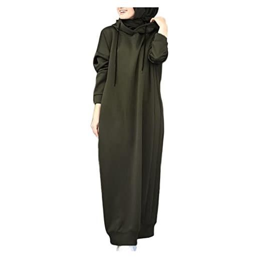 Generic felpa donna oversize abito lungo da abito lungo con cappuccio felpa con cappuccio abito in felpa casual con scollo a maniche lunghe tinta unita pile donna con e cappuccio oversized hoodies