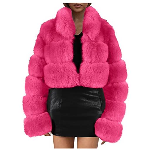 WOXIHUAN corta cappotto pelliccia invernale da donna elegante giacca donna invernale corta trench giubbotto giubbino donna invernale ragazza s-5xl