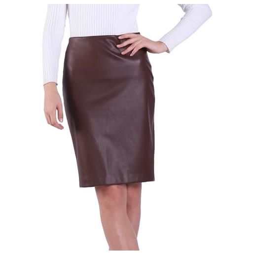 DIASHINY gonna da donna in similpelle a matita, a vita alta, pu, aderente, sexy, l