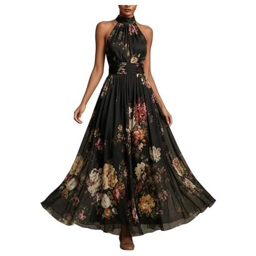 Generico abito da sera da donna - 2026 lungo spalle scoperte da cocktail motivo floreale vestito linea ad a abito in tulle elegante per matrimonio maxi abito da ballo abito da ballo abito da ballo da donna