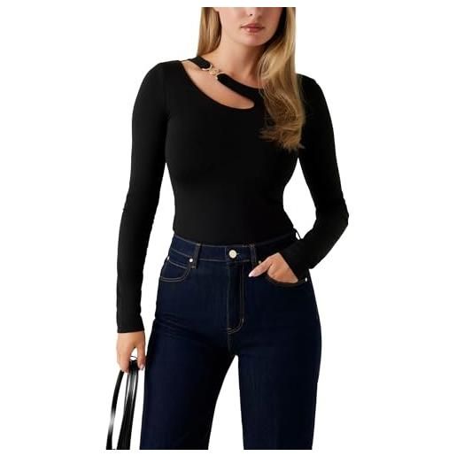 Guess top da donna eco a maniche lunghe eleanor con fibbia
