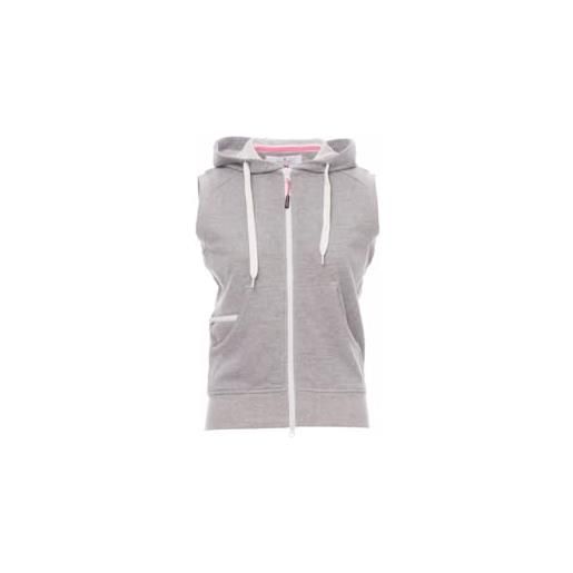 SADISRLS payper boxer+ felpa da donna con cappuccio senza maniche 80% cotone 20% poliestere tasche a marsupio smanicato sportivo