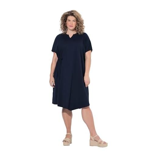 Ulla Popken donna abito midi blu notte scuro 46+
