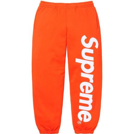Supreme pantaloni sportivi con applicazione - arancione