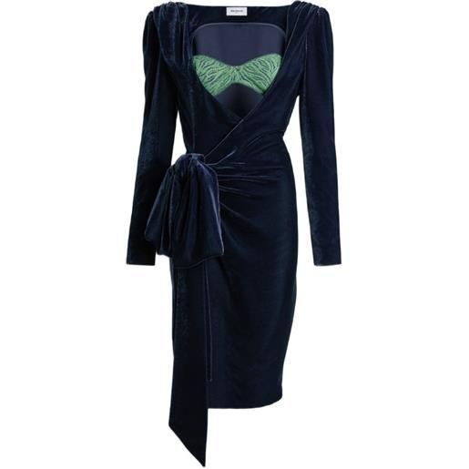 Balmain abito con reggiseno e nodo - blu