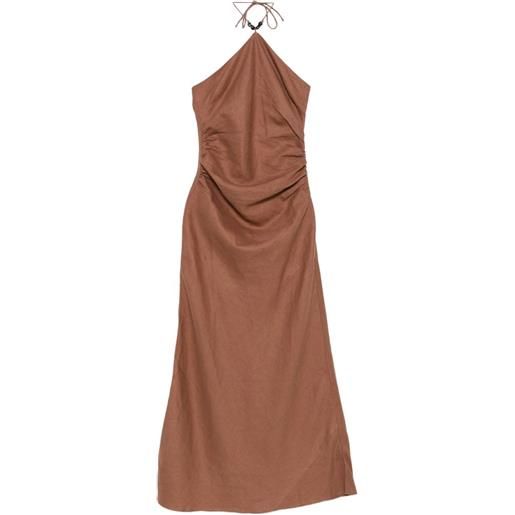 Faithfull abito midi natalia - marrone