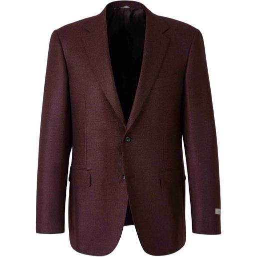 Canali single-breasted wool blazer - rosso