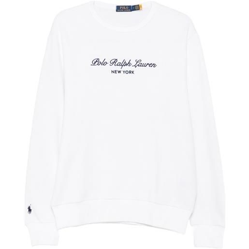 Polo Ralph Lauren logo-embroidered crew-neck sweater - bianco